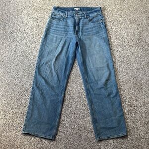 Good American Blue Straight Leg Jeans